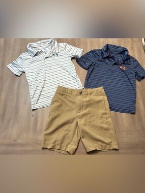 Under Armour boys bundle lot of 2 golf polo collared matching outfit sets 4T